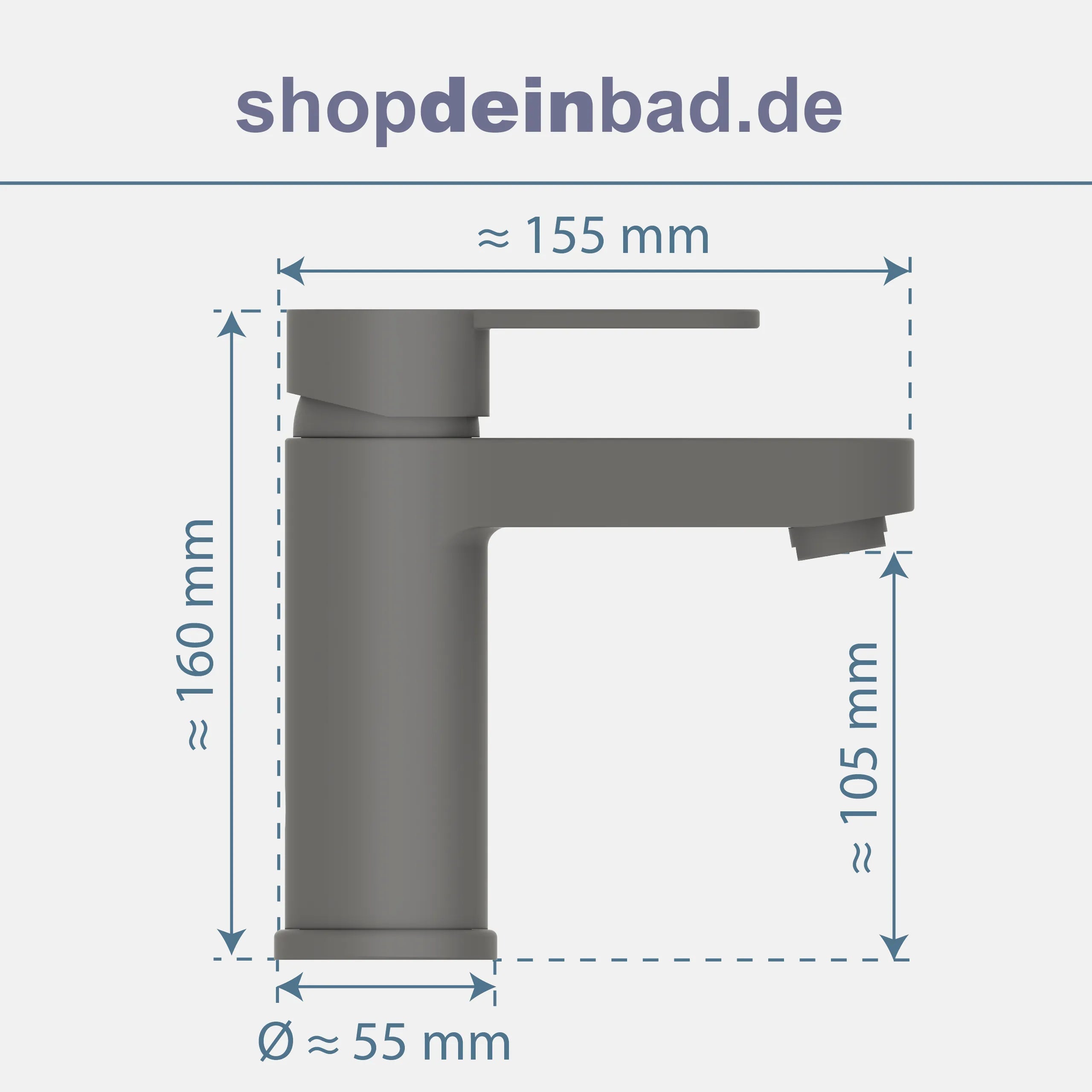 ELEPHANT Waschtischarmatur, Anthrazit matt