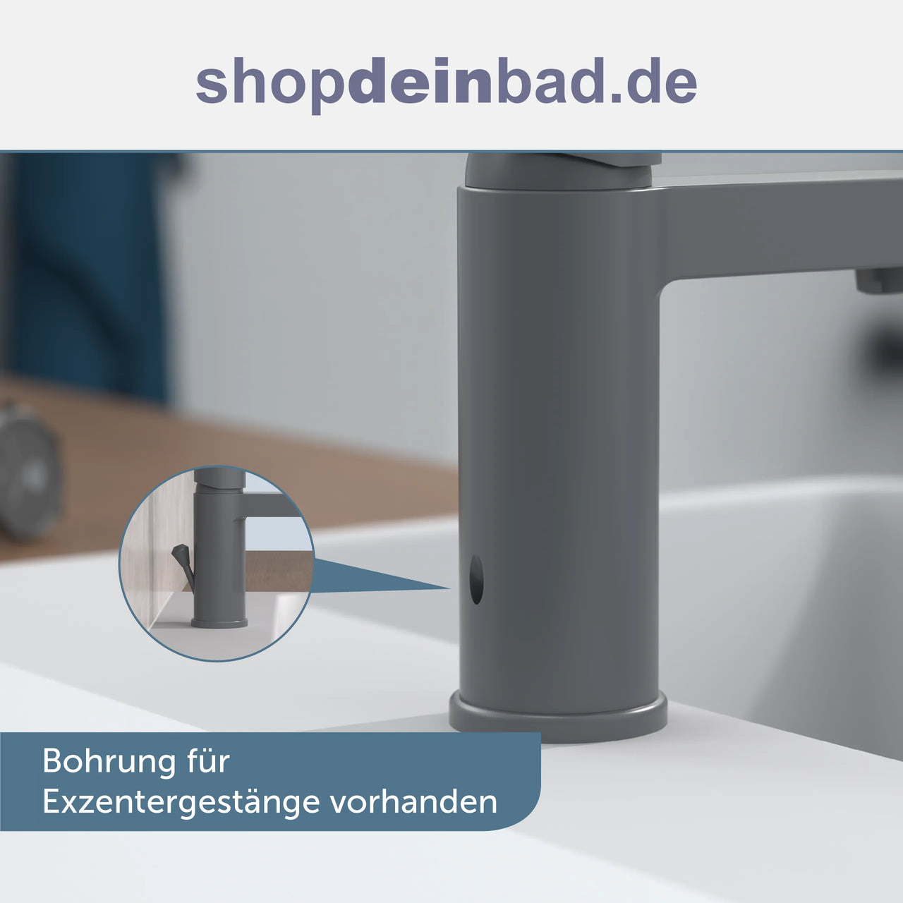 ELEPHANT Waschtischarmatur, Anthrazit matt