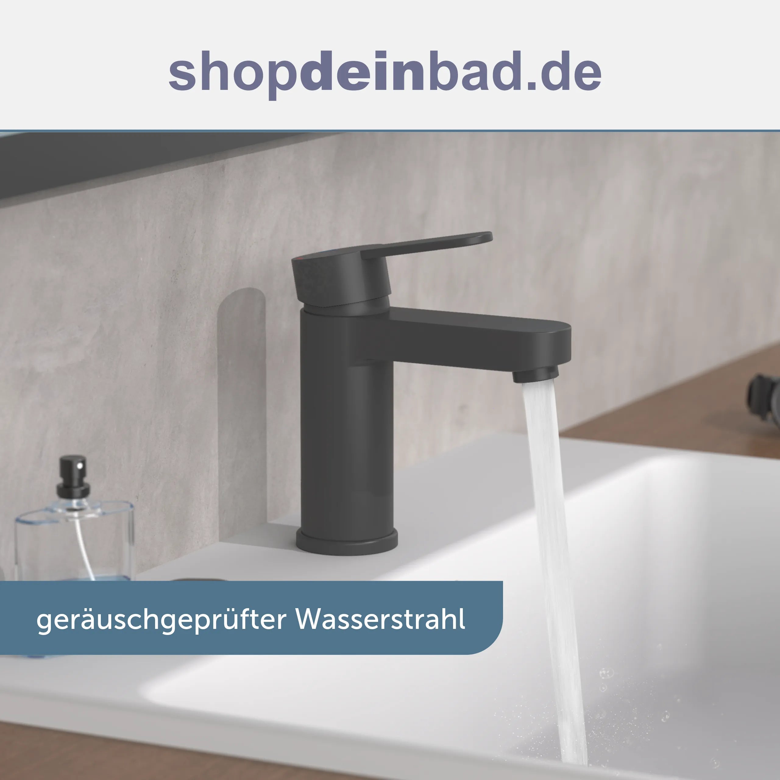 ELEPHANT Waschtischarmatur, Schwarz matt