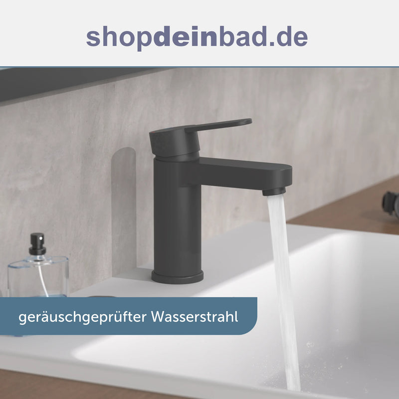 ELEPHANT Waschtischarmatur, Schwarz matt