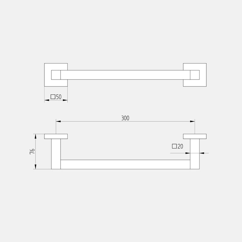 Wannengriff 300 mm; Serie 420 schwarz
