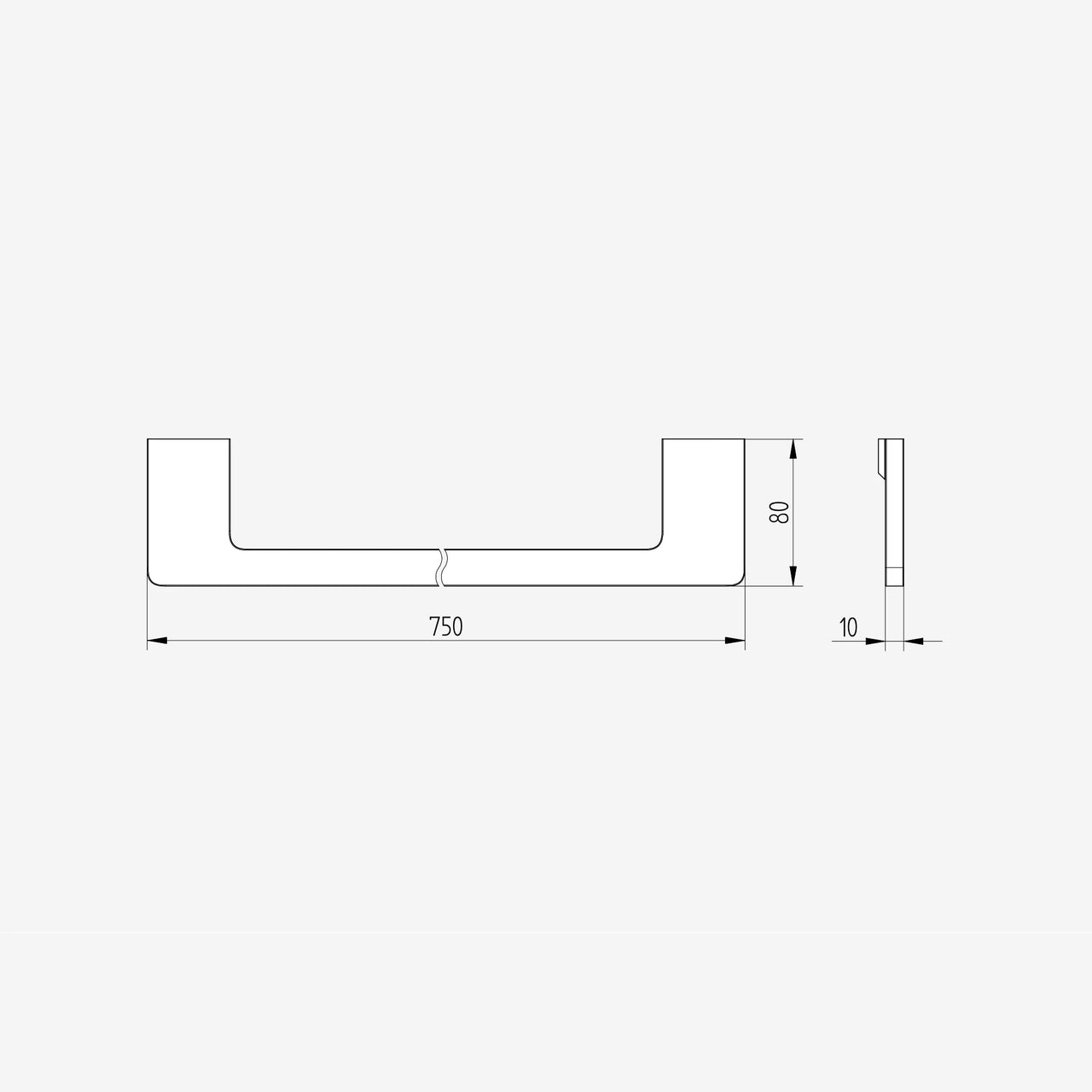 AVENARIUS Badetuchhalter 750 mm; Serie 480 chrom