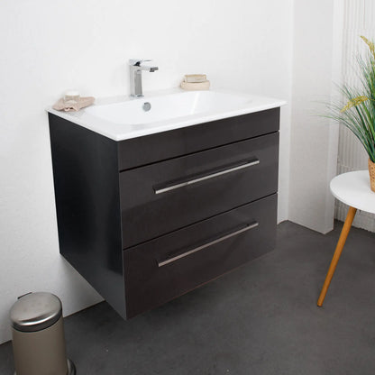 K5 Waschtisch inkl. Unterschrank | 71 cm, Grafit Hochglanz