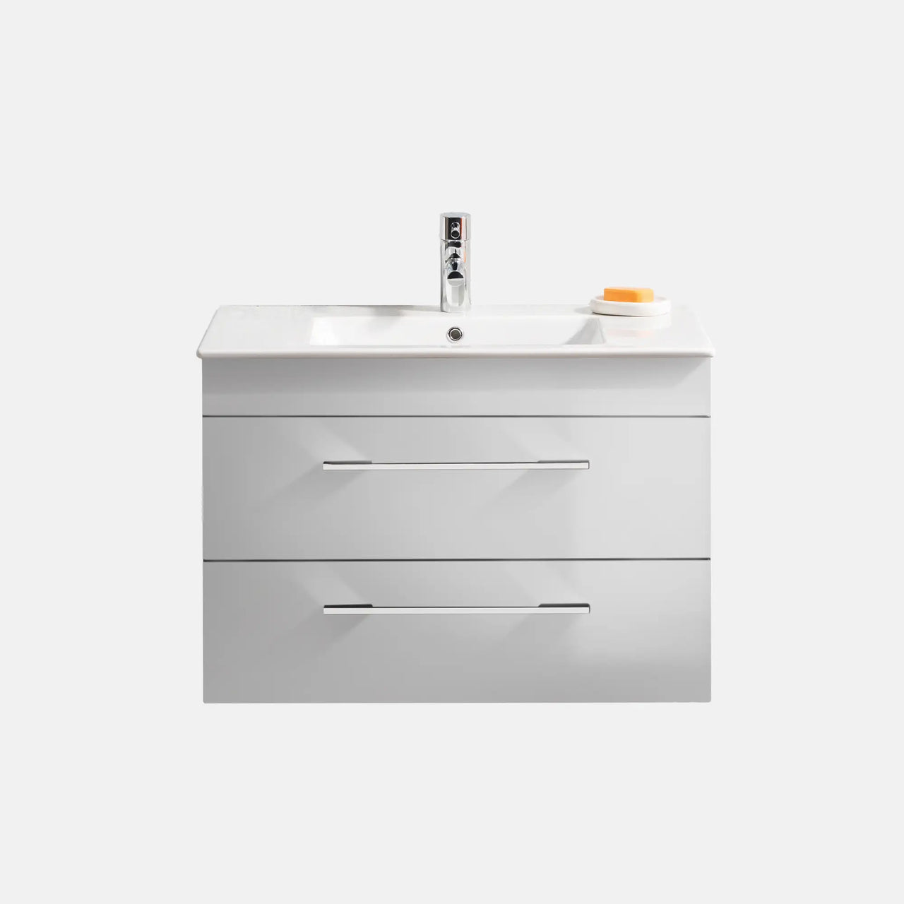 K5 Waschtisch inkl. Unterschrank | 91 cm, Weiß Hochglanz