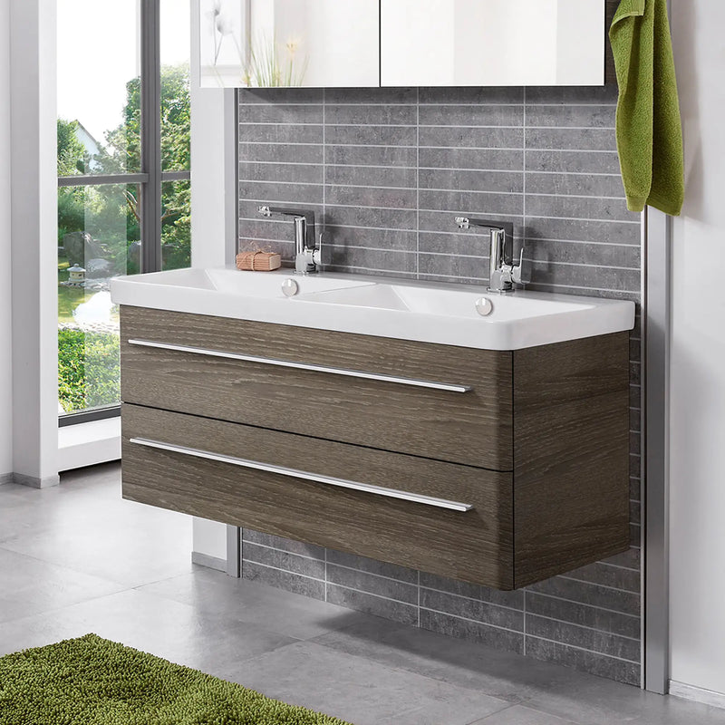 K8 Waschtisch inkl. Unterschrank | 120 cm, Eiche-Maron