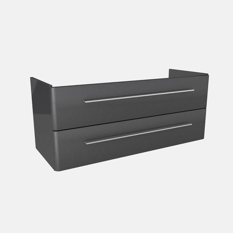 K8 Unterschrank | 116cm, Grafit Hochglanz
