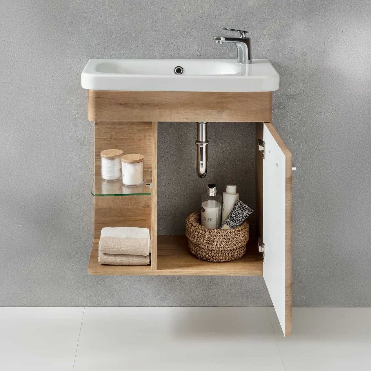 K8 Gäste Unterschrank | 55cm, Berg-Eiche