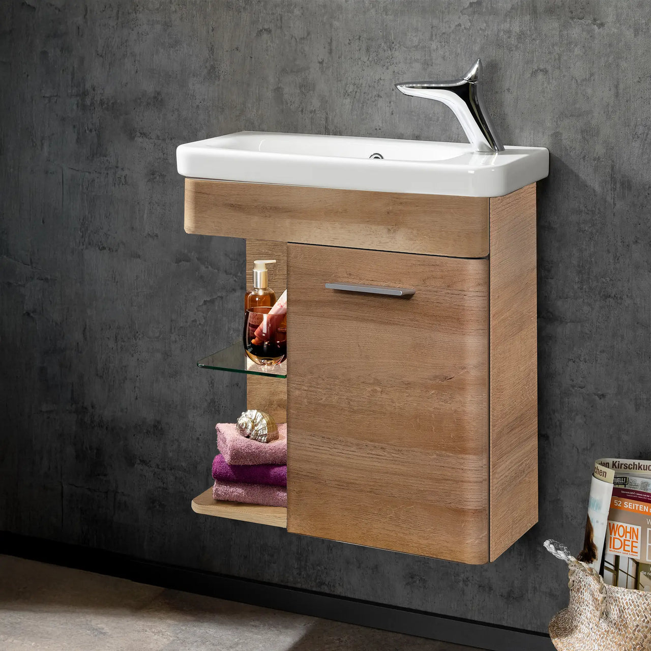 K8 Gäste Unterschrank | 55cm, Berg-Eiche