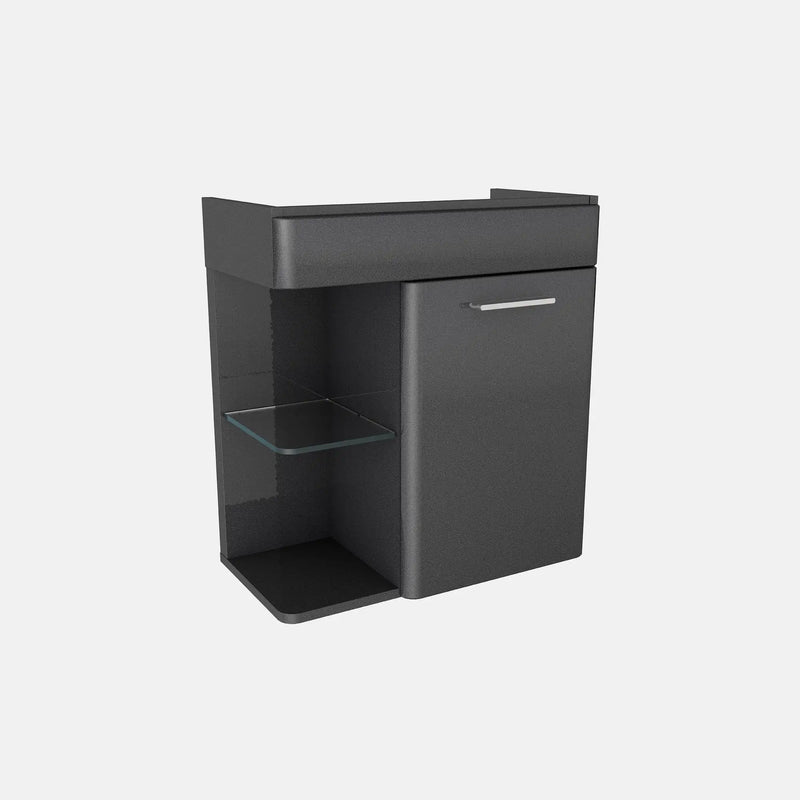 K8 Gäste Unterschrank | 55cm, Grafit Hochglanz