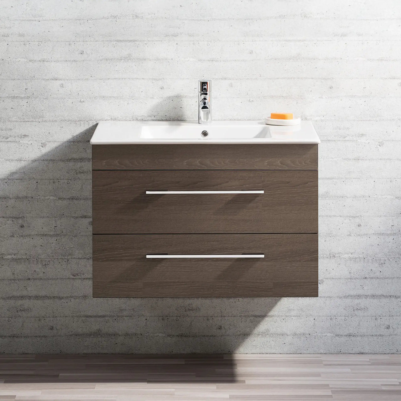 K5 Waschtisch inkl. Unterschrank | 91 cm,  Eiche-Maron