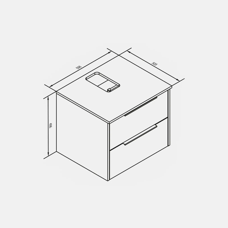 Vidro Waschtischunterschrank | 60cm