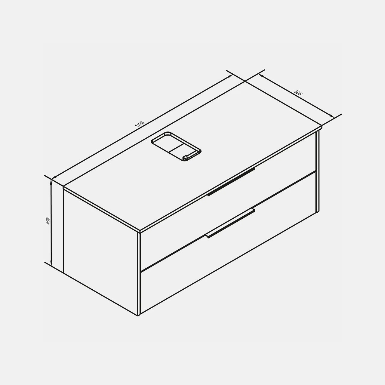 Vidro Waschtischunterschrank | 120cm