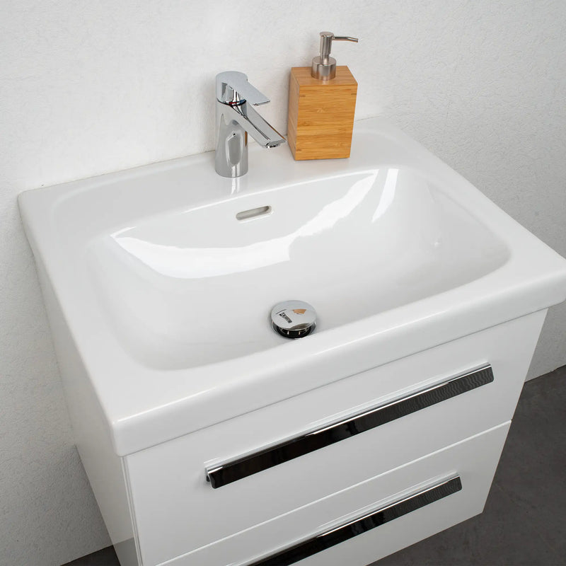 K1 Unterschrank | 59 cm, Weiß Hochglanz