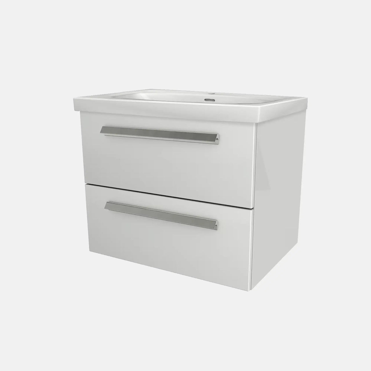 K1 Waschtisch inkl. Unterschrank | 61 cm, Weiß Hochglanz