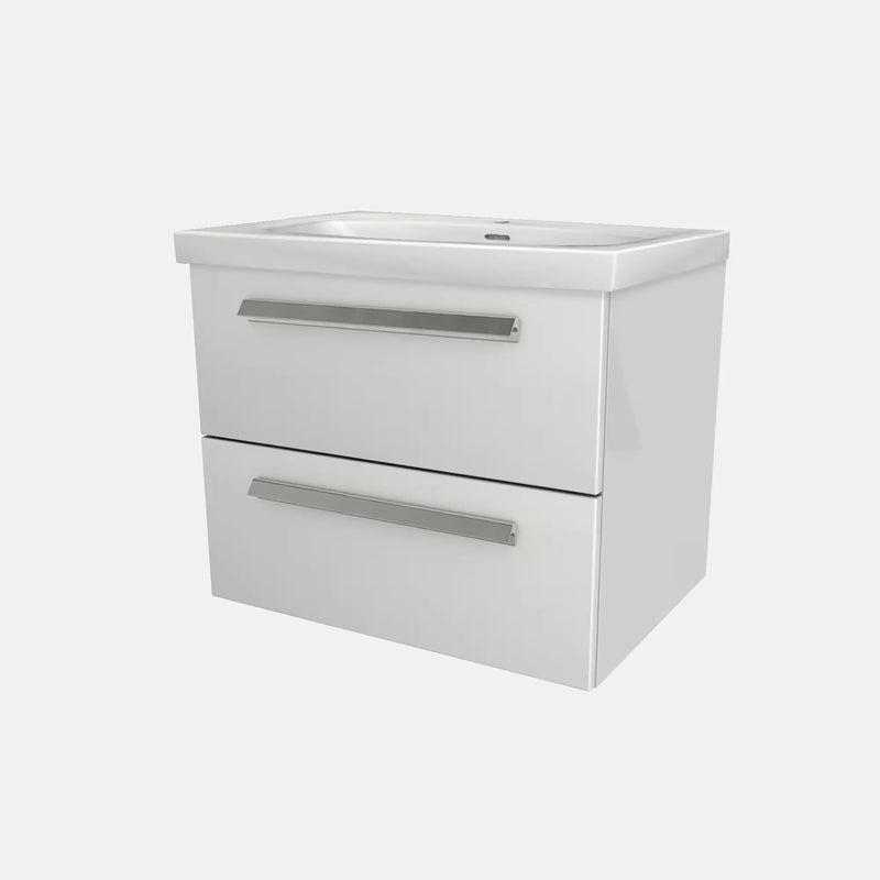 K1 Waschtisch inkl. Unterschrank | 61 cm, Weiß Hochglanz