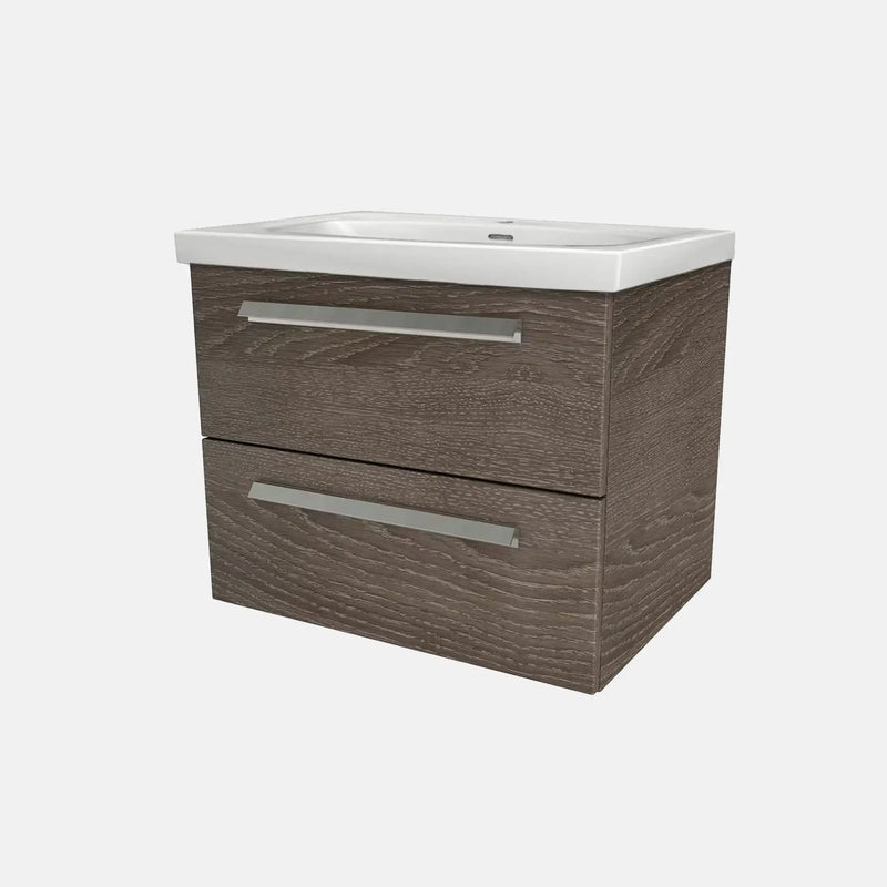 K1 Waschtisch inkl. Unterschrank | 61 cm, Eiche-Maron