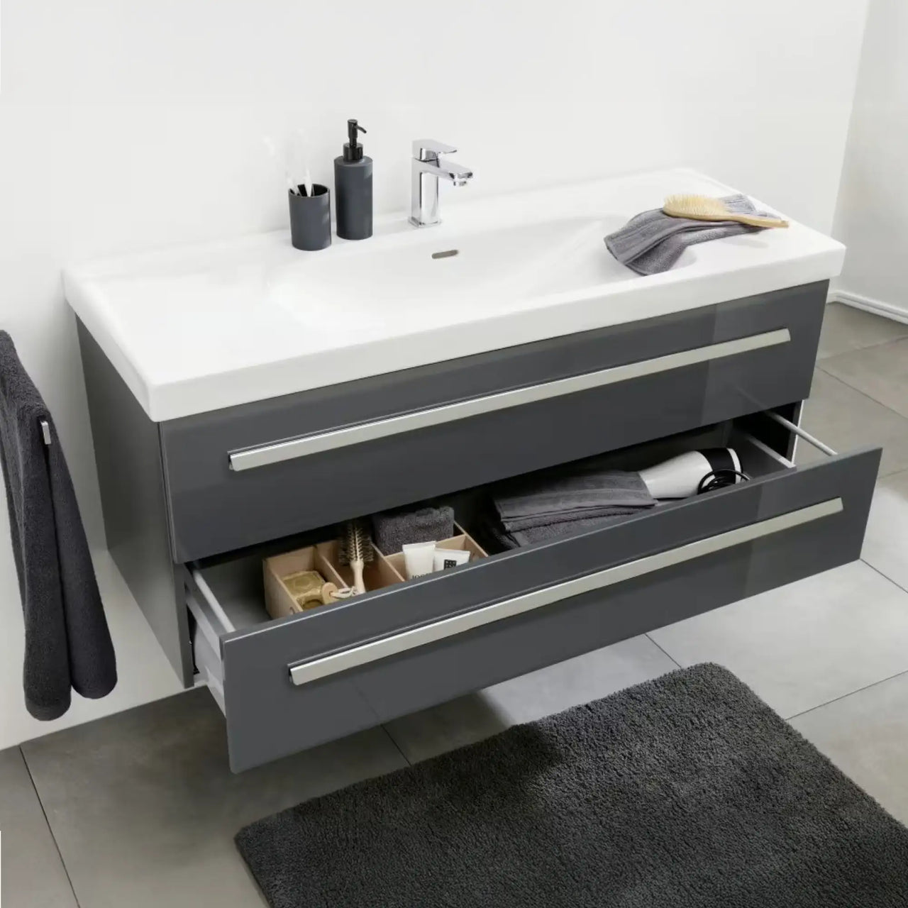 K1 Unterschrank | 119 cm, Grafit