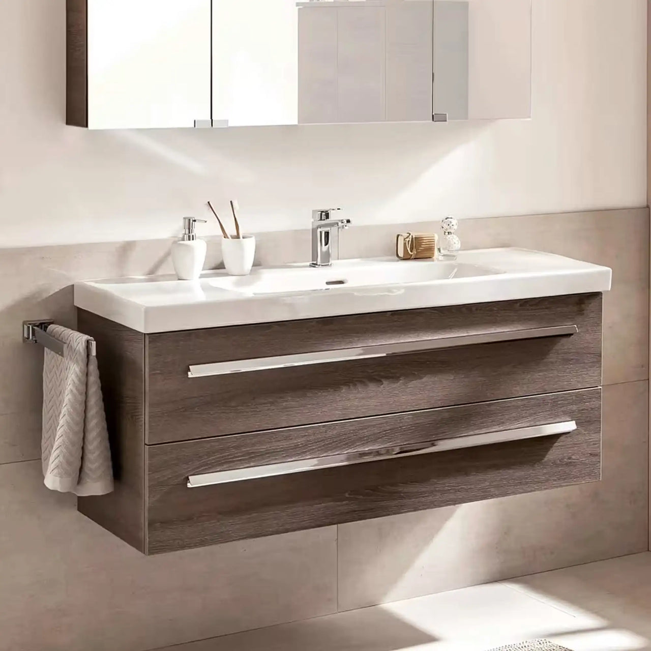 K1 Unterschrank | 119 cm, Eiche-Maron