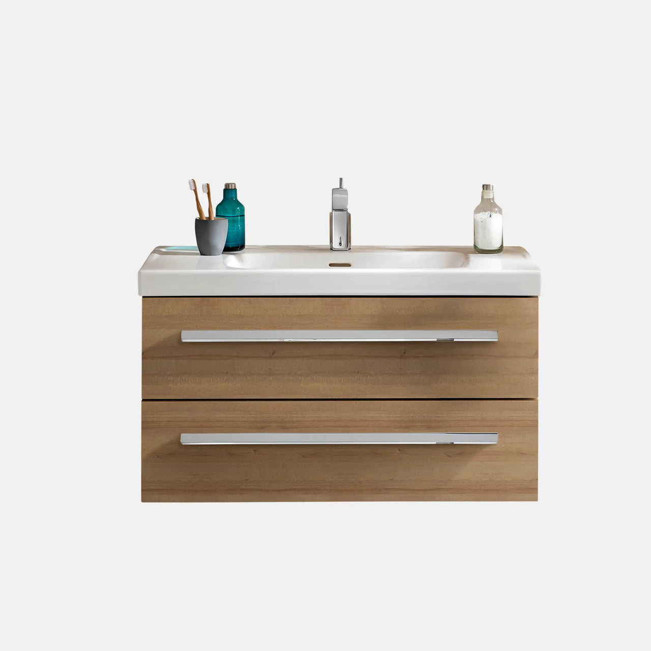 K1 Waschtisch inkl. Unterschrank | 91 cm, Berg-Eiche