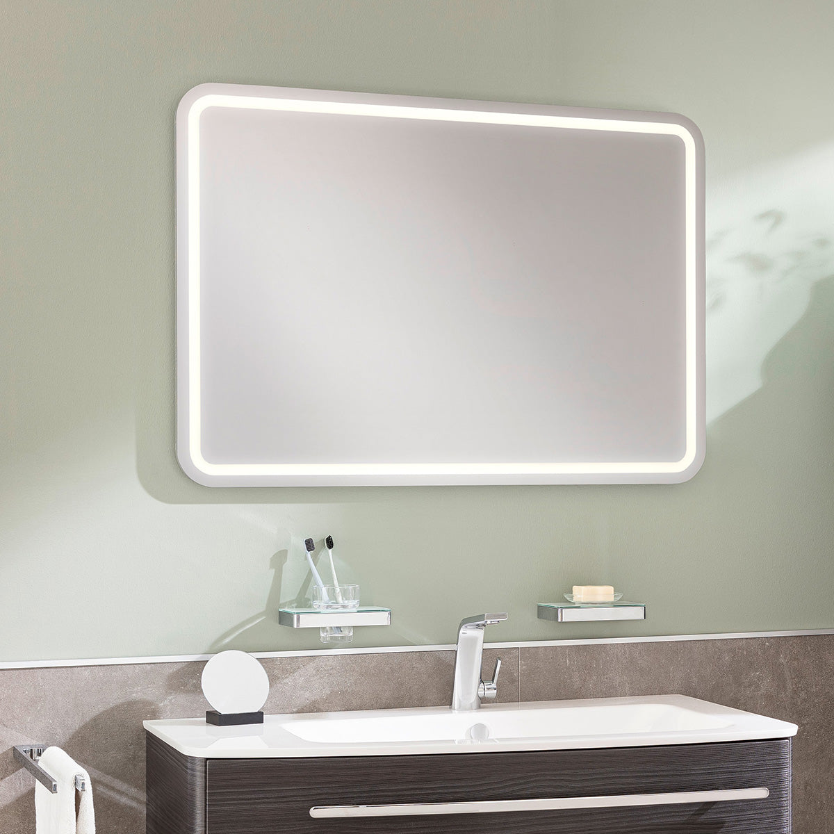 Lanzet Classico 100 cm Spiegel mit LED Beleuchtung