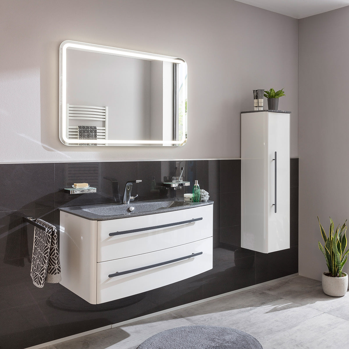 Lanzet Classico 100 cm Spiegel mit LED Beleuchtung