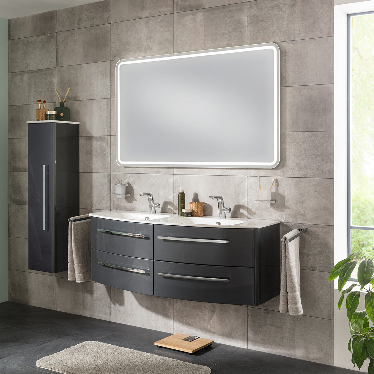 Lanzet Classico 140 cm Spiegel mit LED Beleuchtung
