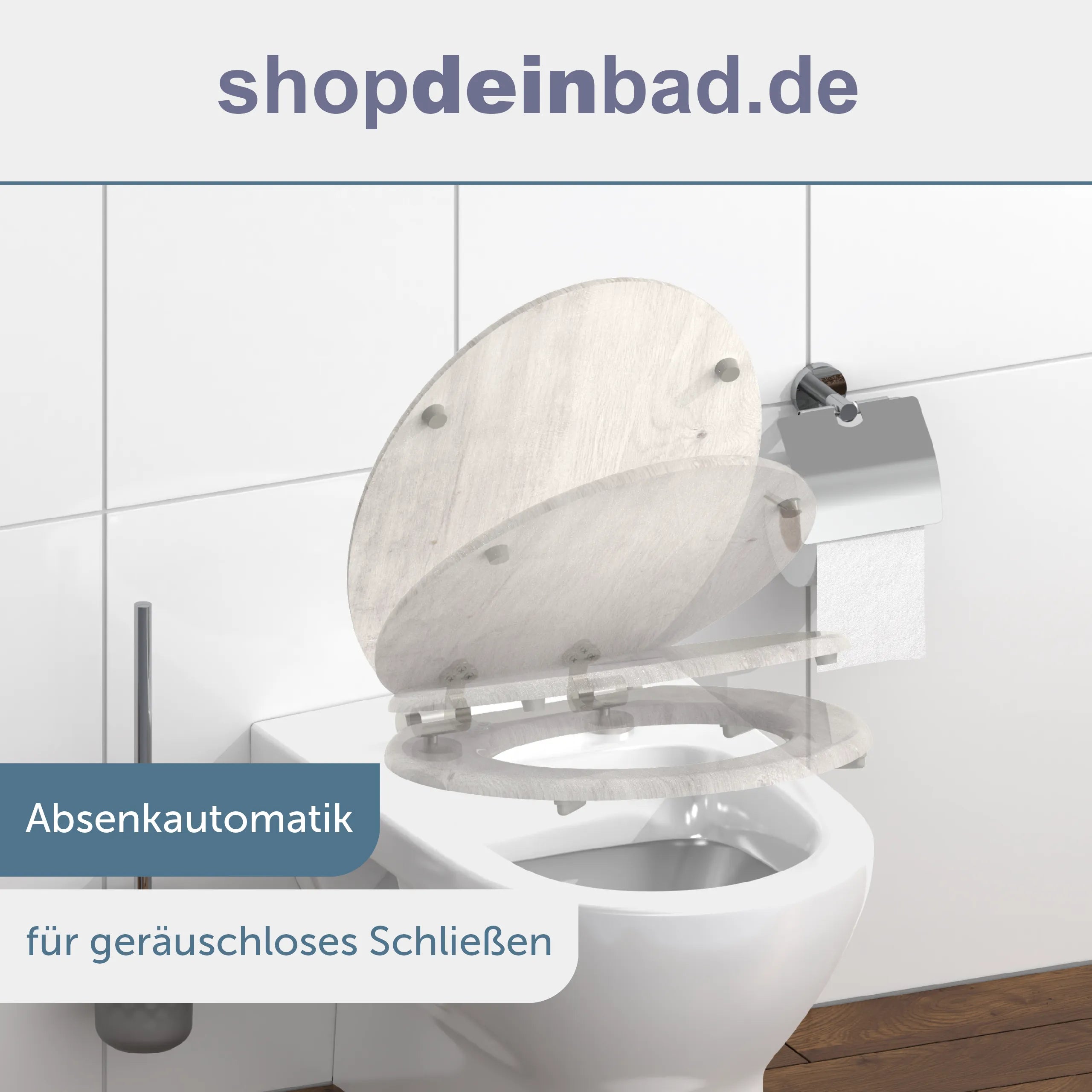 Holz WC-Sitz LIGHT WOOD mit Absenkautomatik