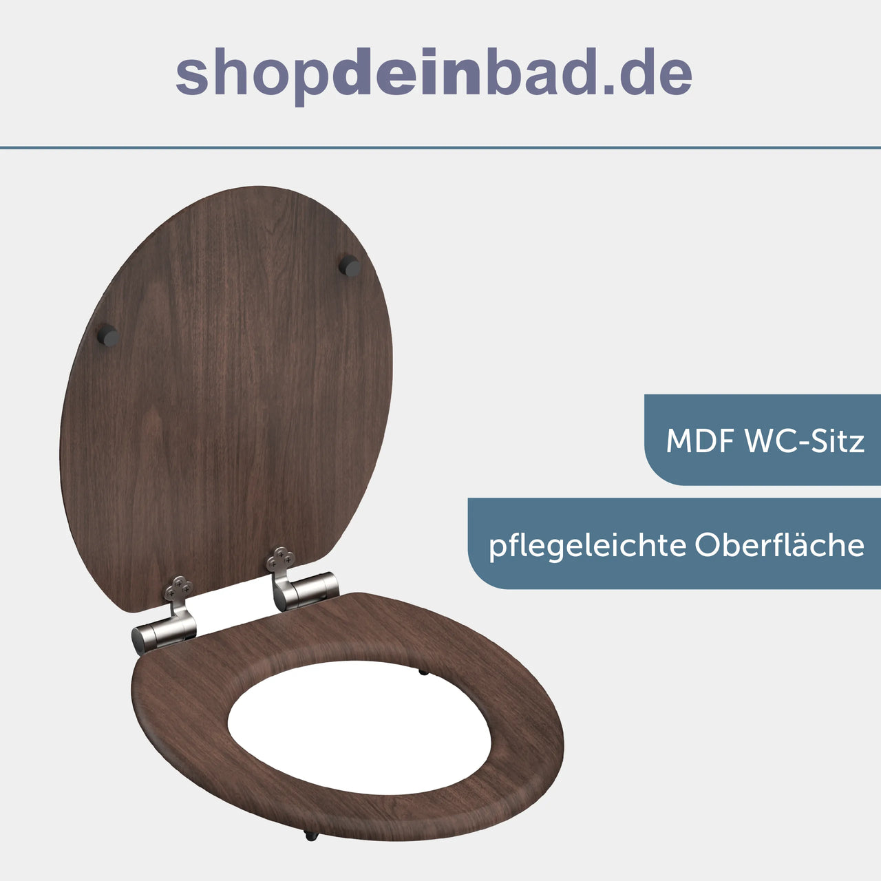 Holz WC-Sitz DARK WOOD mit Absenkautomatik
