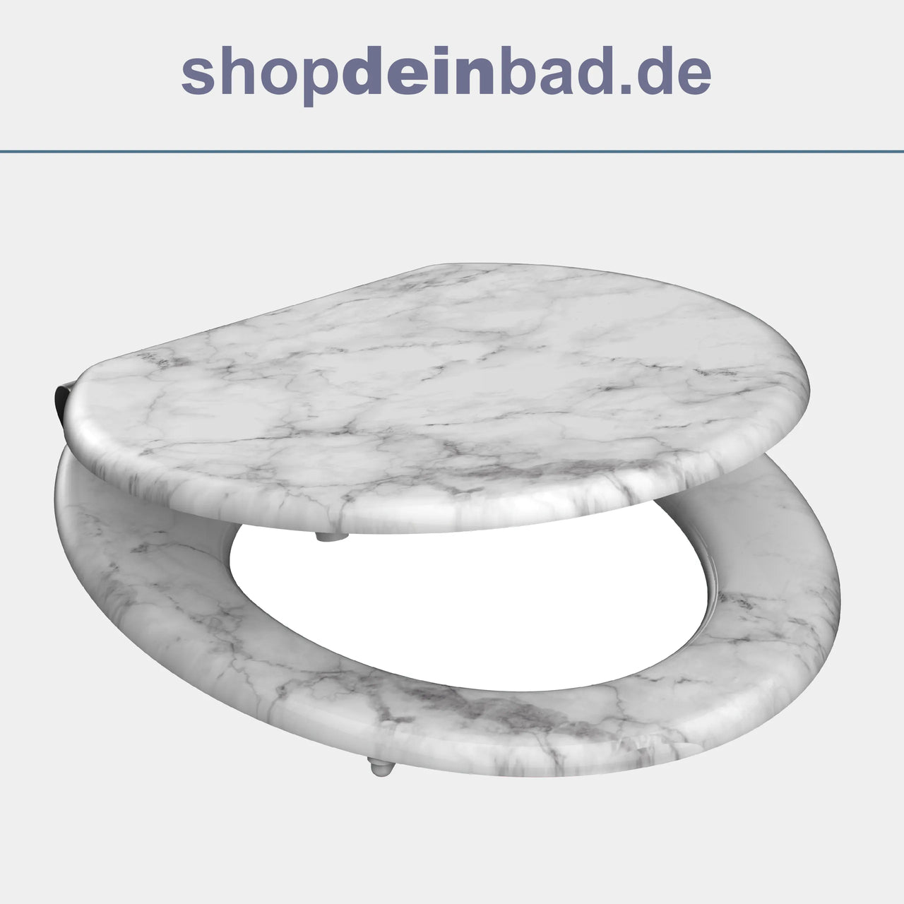 Holz WC-Sitz MARMOR STONE mit Absenkautomatik
