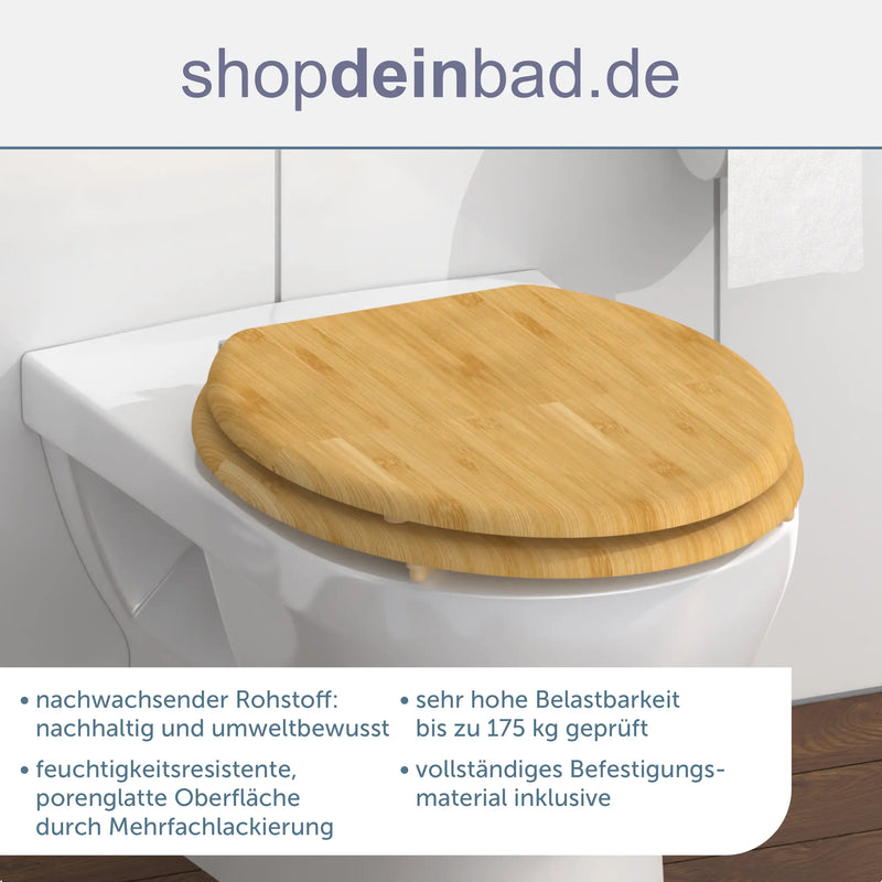 WC-Sitz NATURAL BAMBOO, Bambus