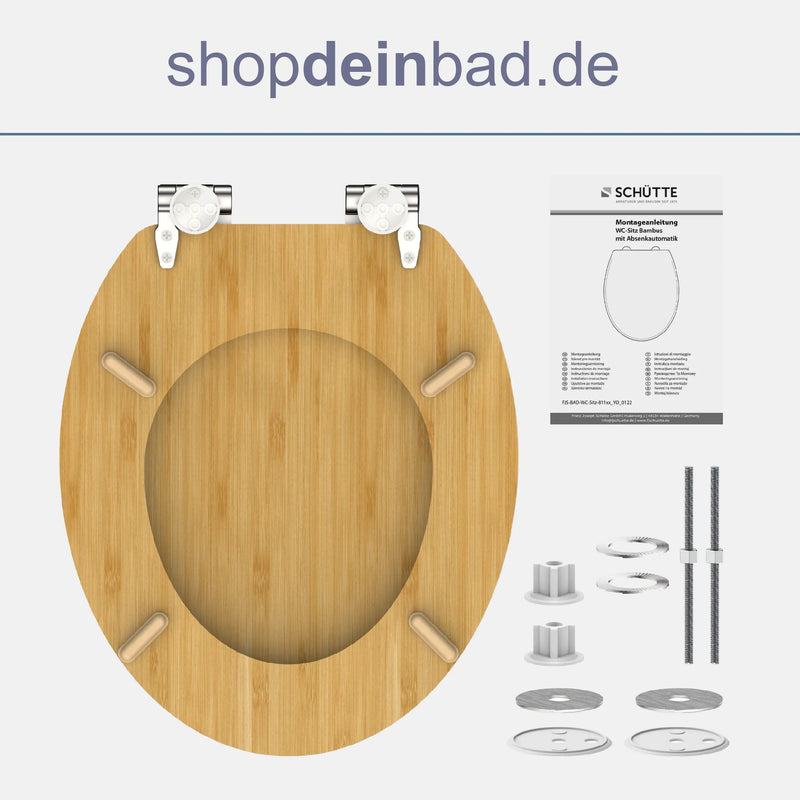 WC-Sitz NATURAL BAMBOO, Bambus mit Absenkautomatik