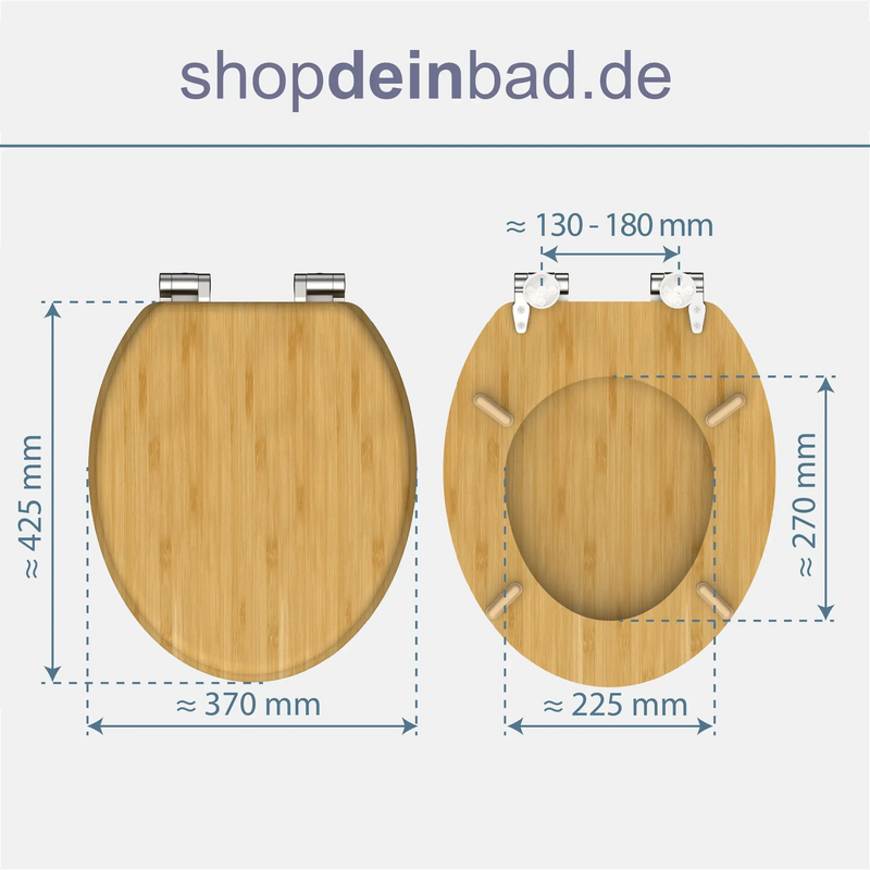 WC-Sitz NATURAL BAMBOO, Bambus mit Absenkautomatik