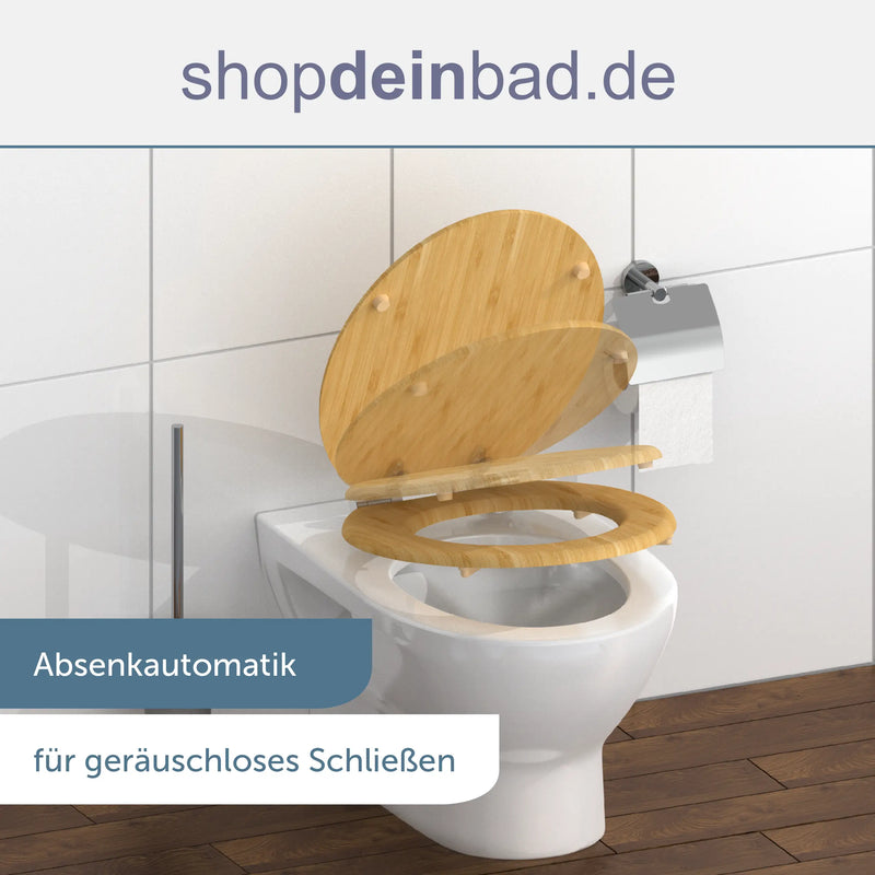 WC-Sitz NATURAL BAMBOO, Bambus mit Absenkautomatik
