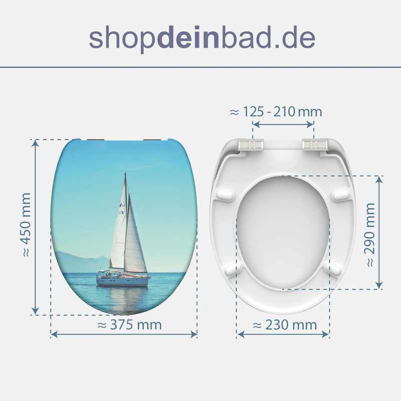 WC-Sitz SAILING, mit Absenkautomatik