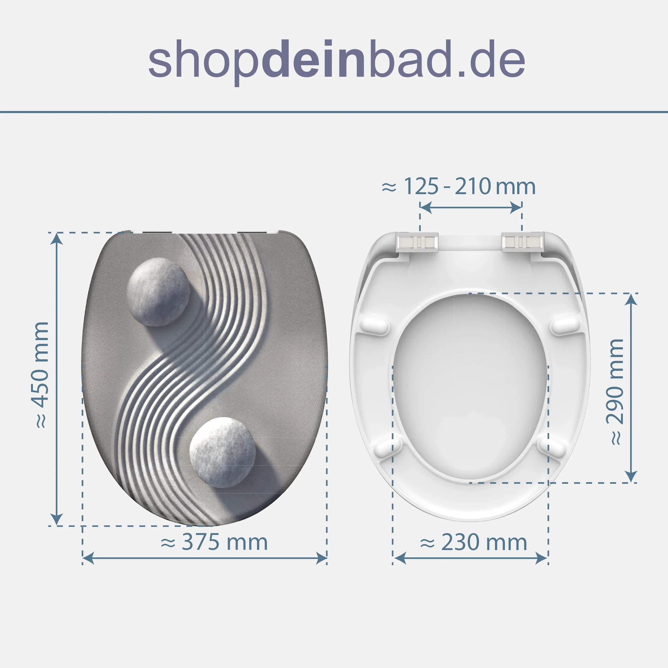WC-Sitz YING&YANG, mit Absenkautomatik