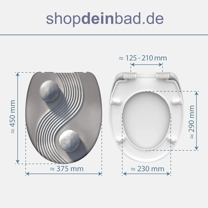 WC-Sitz YING&YANG, mit Absenkautomatik