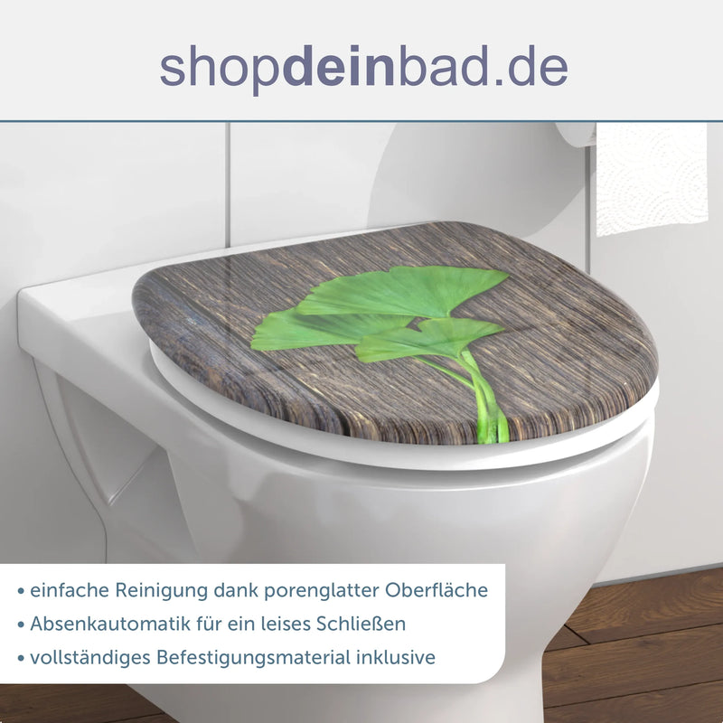 WC-Sitz GINGKO&WOOD, mit Absenkautomatik