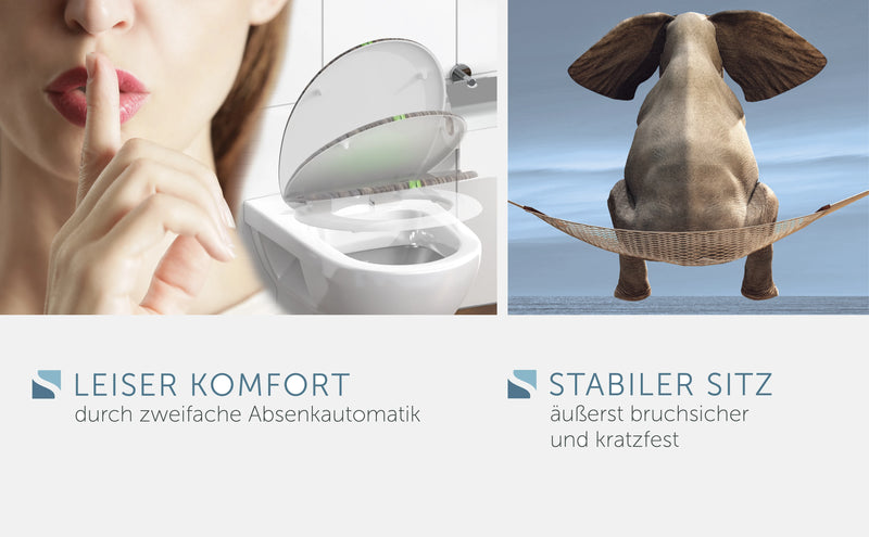 WC-Sitz GINGKO&WOOD, mit Absenkautomatik
