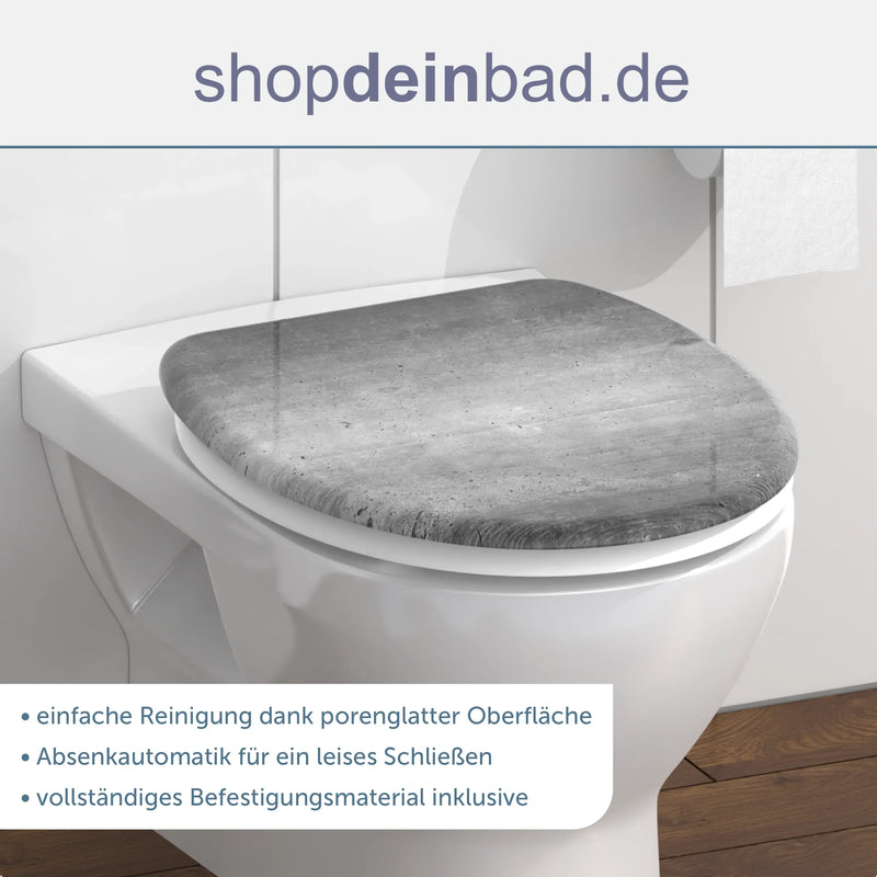 WC-Sitz INDUSTRIAL GREY, mit Absenkautomatik