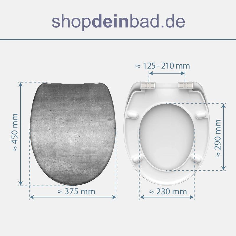 WC-Sitz INDUSTRIAL GREY, mit Absenkautomatik