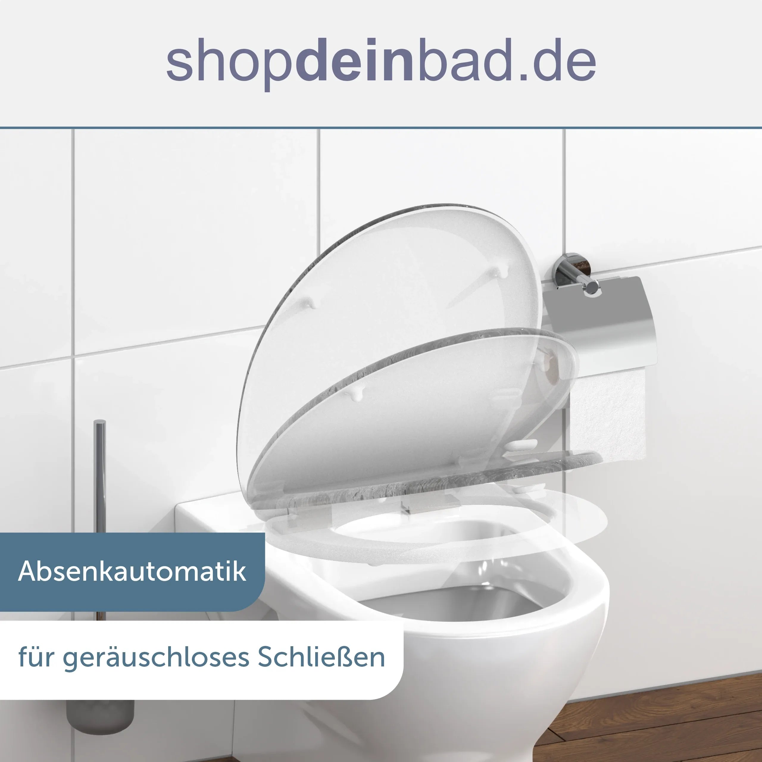 WC-Sitz INDUSTRIAL GREY, mit Absenkautomatik