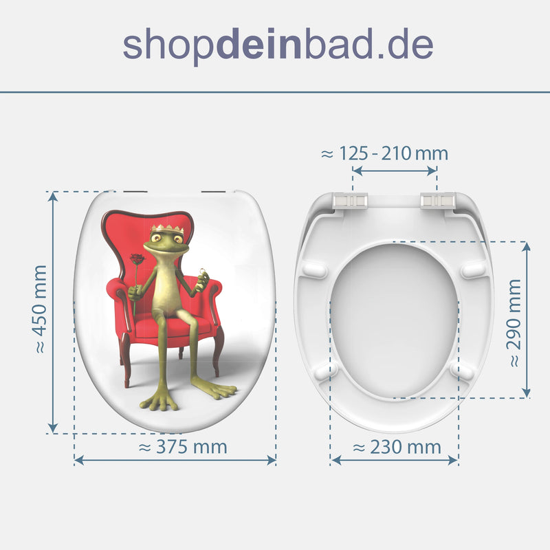 WC-Sitz FROG KING, mit Absenkautomatik