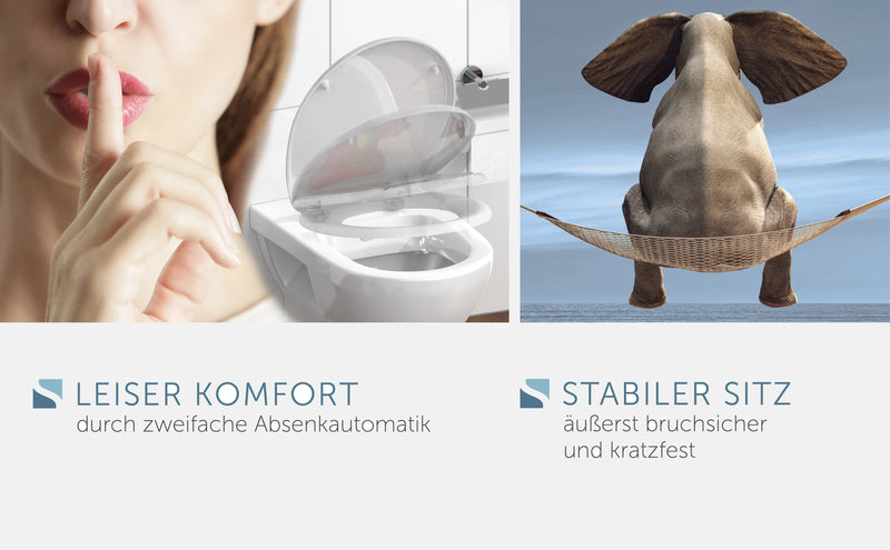 WC-Sitz FROG KING, mit Absenkautomatik
