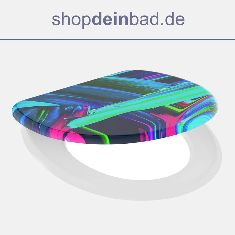 WC-Sitz, NEON PAINT, mit Absenkautomatik