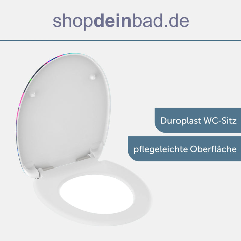 WC-Sitz, NEON PAINT, mit Absenkautomatik