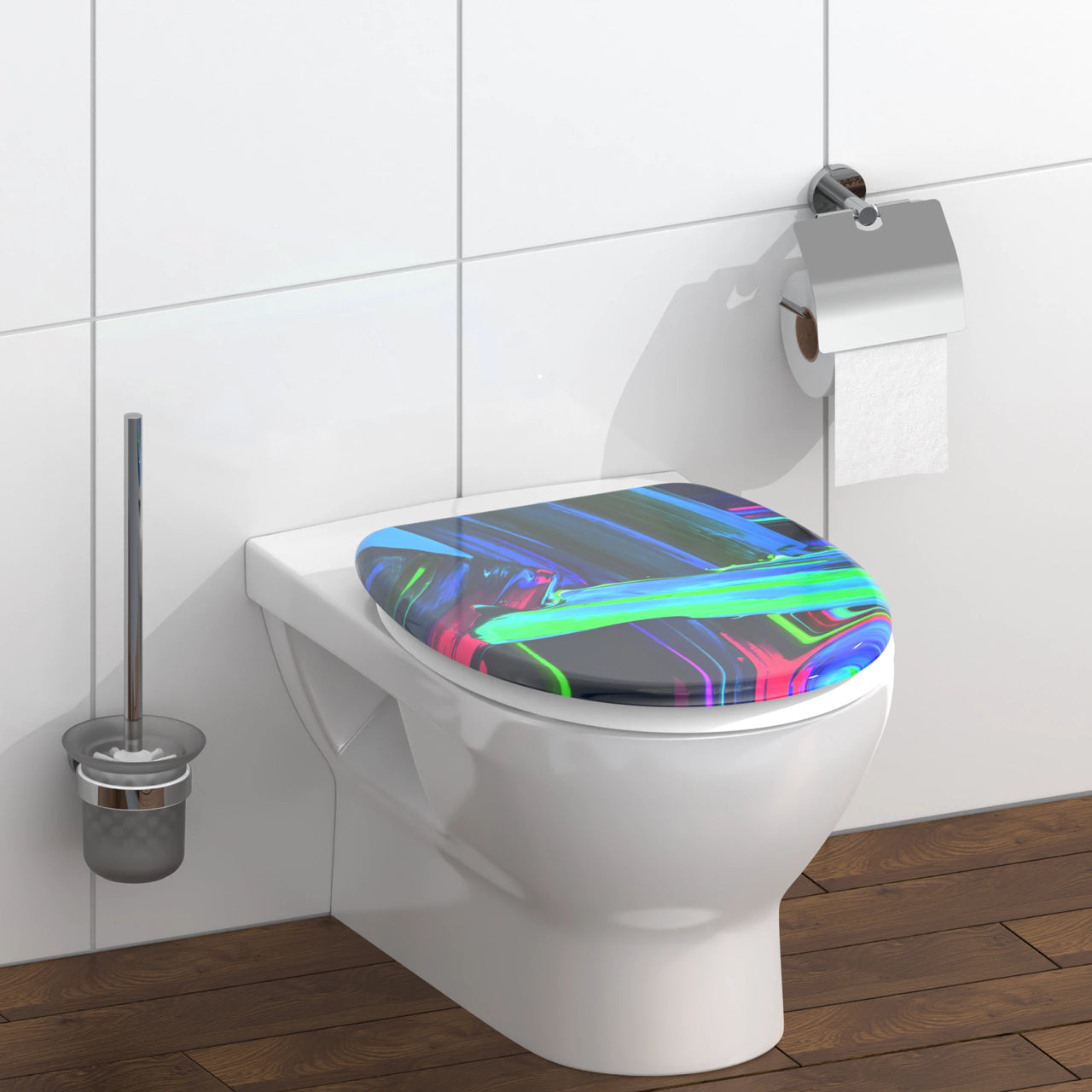 WC-Sitz, NEON PAINT, mit Absenkautomatik
