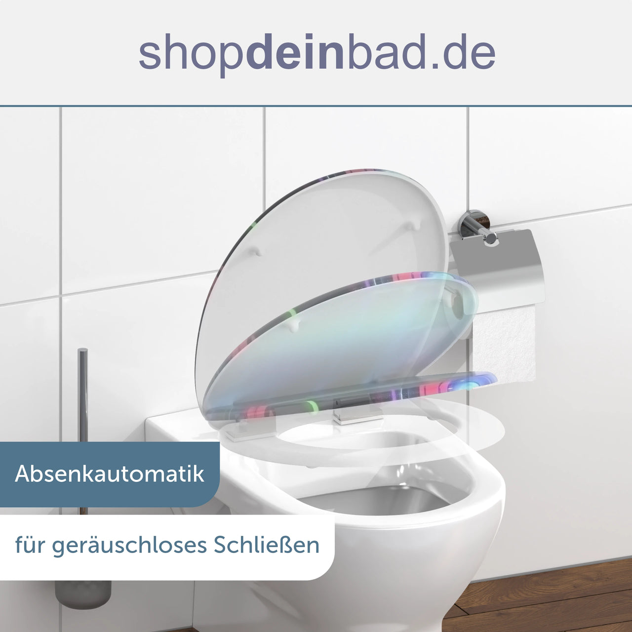 WC-Sitz, NEON PAINT, mit Absenkautomatik