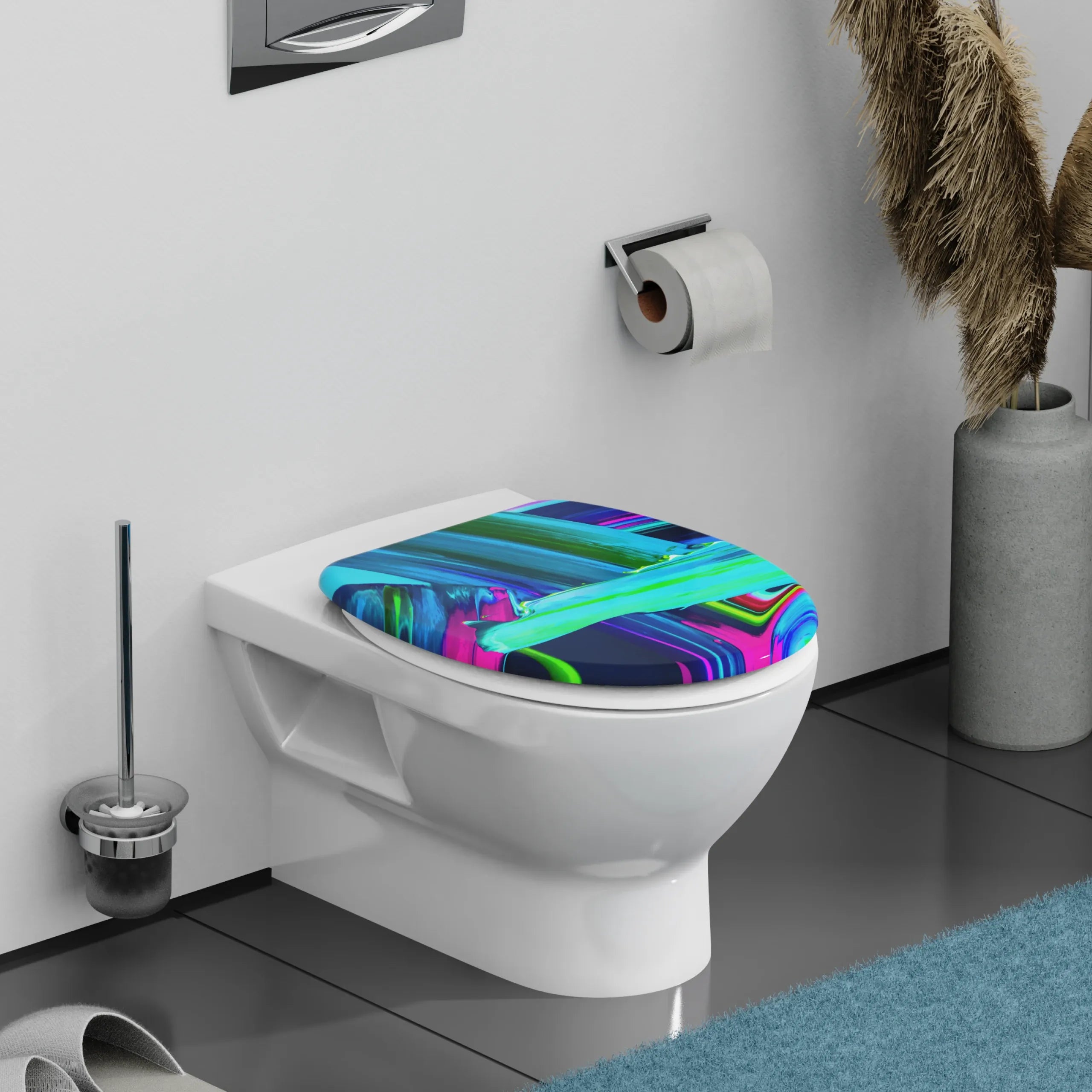 WC-Sitz, NEON PAINT, mit Absenkautomatik
