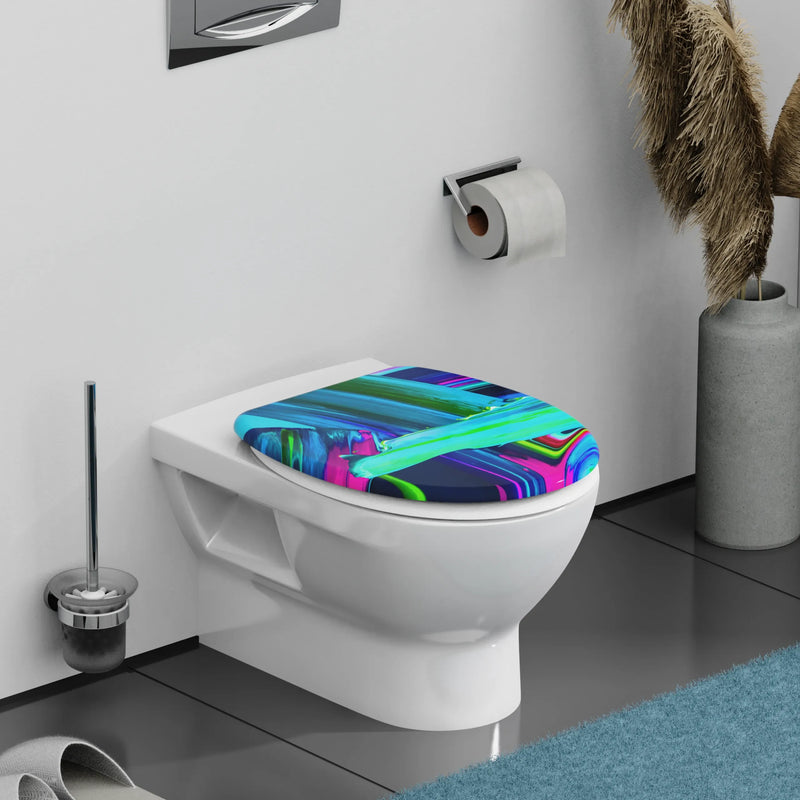 WC-Sitz, NEON PAINT, mit Absenkautomatik