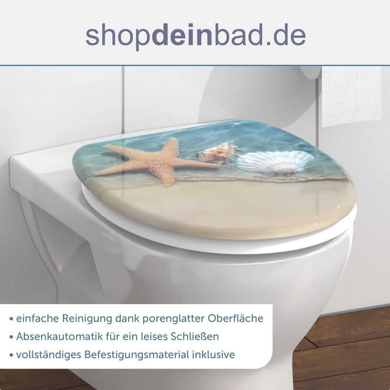 WC-Sitz BEACH, mit Absenkautomatik